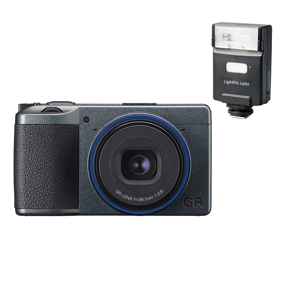 RICOH GR IIIx (GR3x) 海神藍+FLASH Q Q20III無線閃光燈 (公司貨)