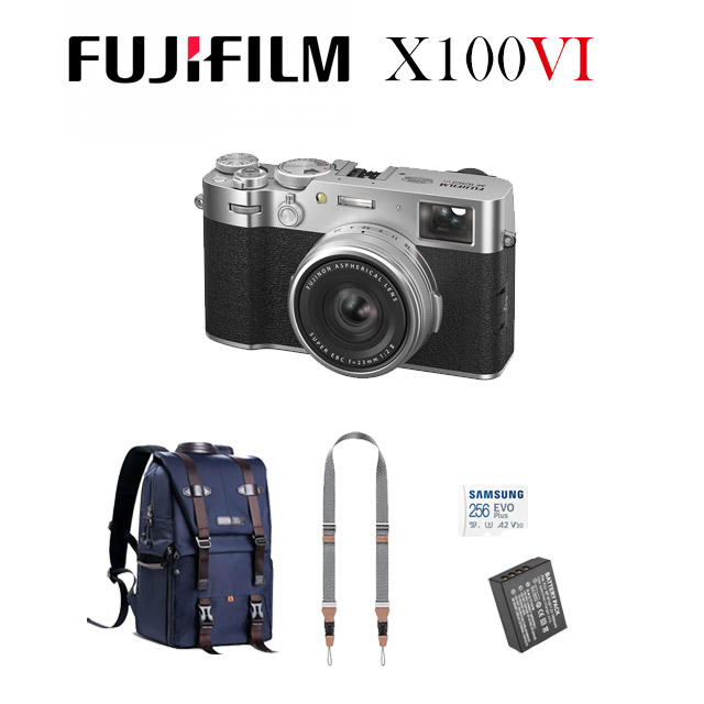 【FUJIFILM 富士】X100VI 類單相機 銀色 全配組 (公司貨)