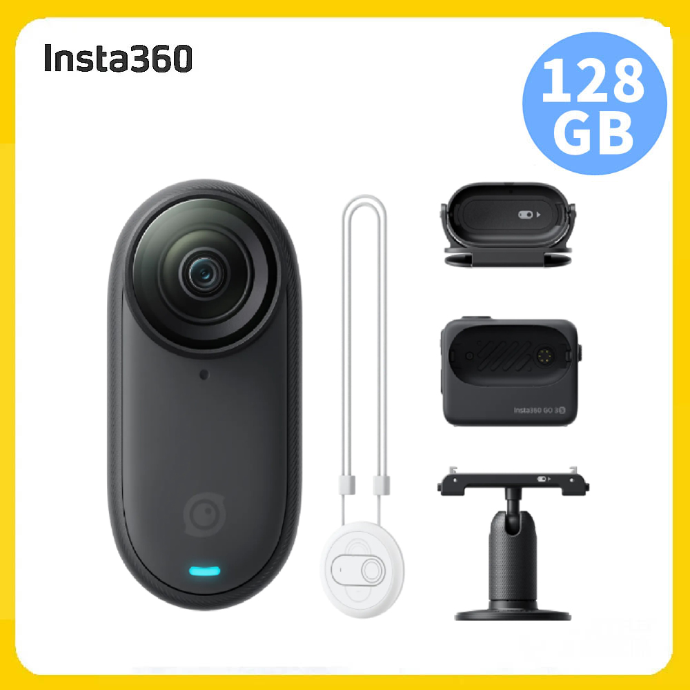 Insta360 GO3S 防抖運動相機128GB標準版黑色(先創公司貨)