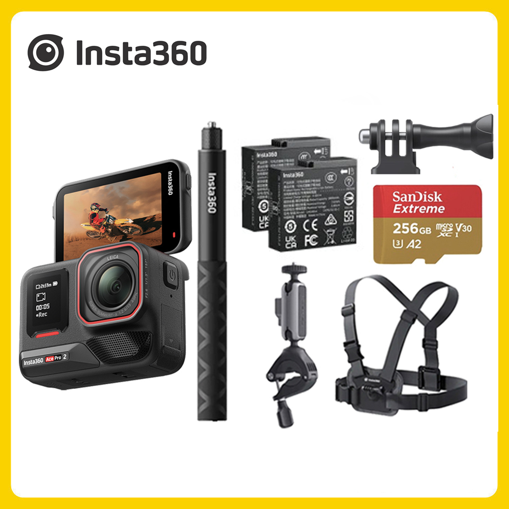 Insta360 Ace Pro 2 翻轉螢幕運動相機 騎行自拍棒套裝 (先創公司貨)