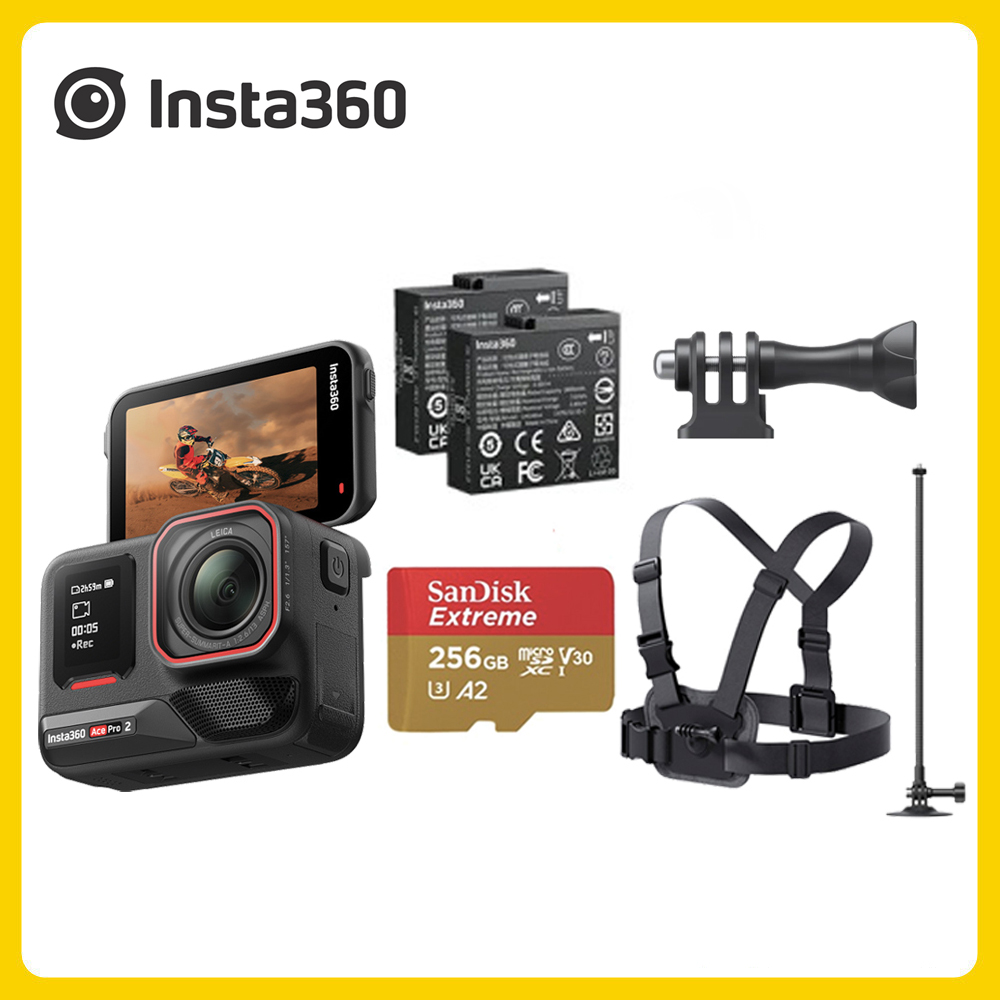 Insta360 Ace Pro 2 翻轉螢幕運動相機 滑雪套裝 (先創公司貨)
