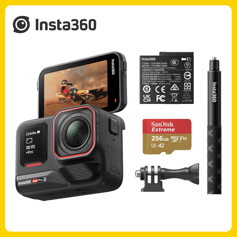 Insta360 ACE PRO 2 運動相機 單電版 人氣套裝A組 (先創公司貨)