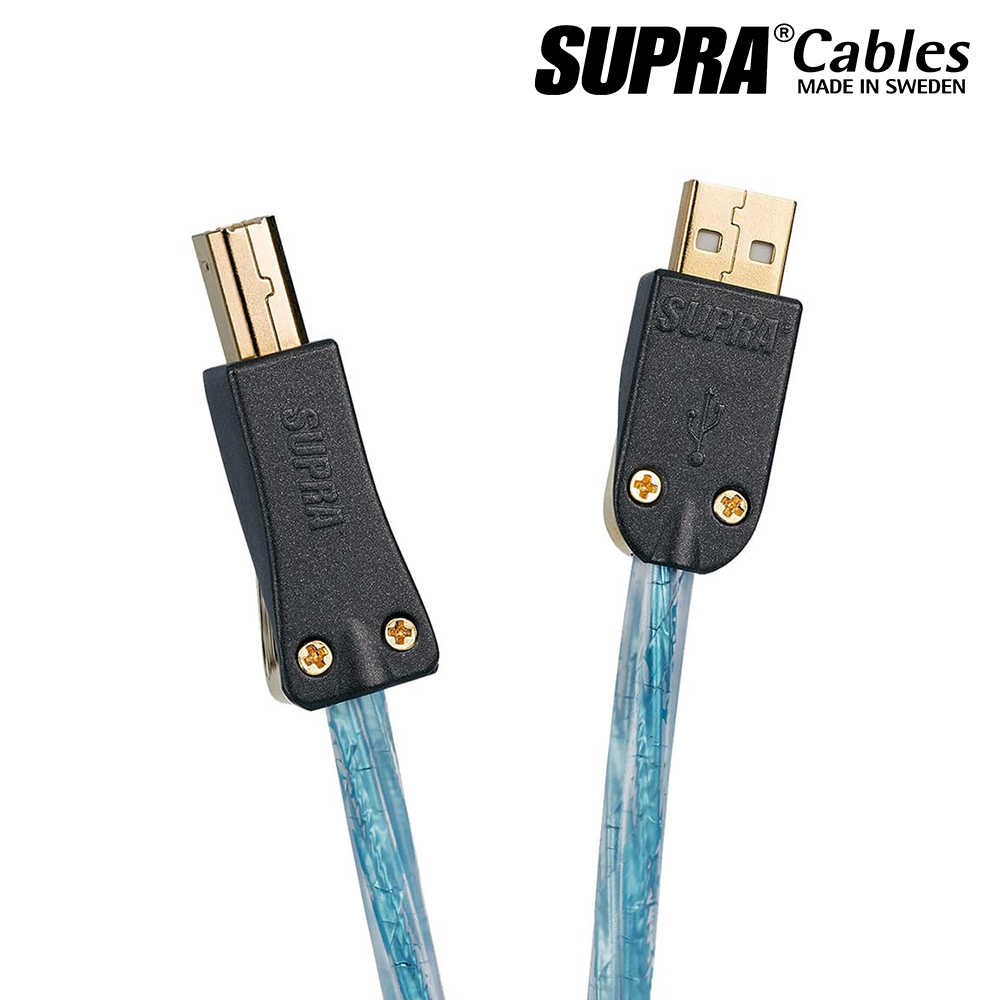 [福利品SUPRA Cables USB 2.0 A-B EXCALIBUR 鍍銀版 2M USB線