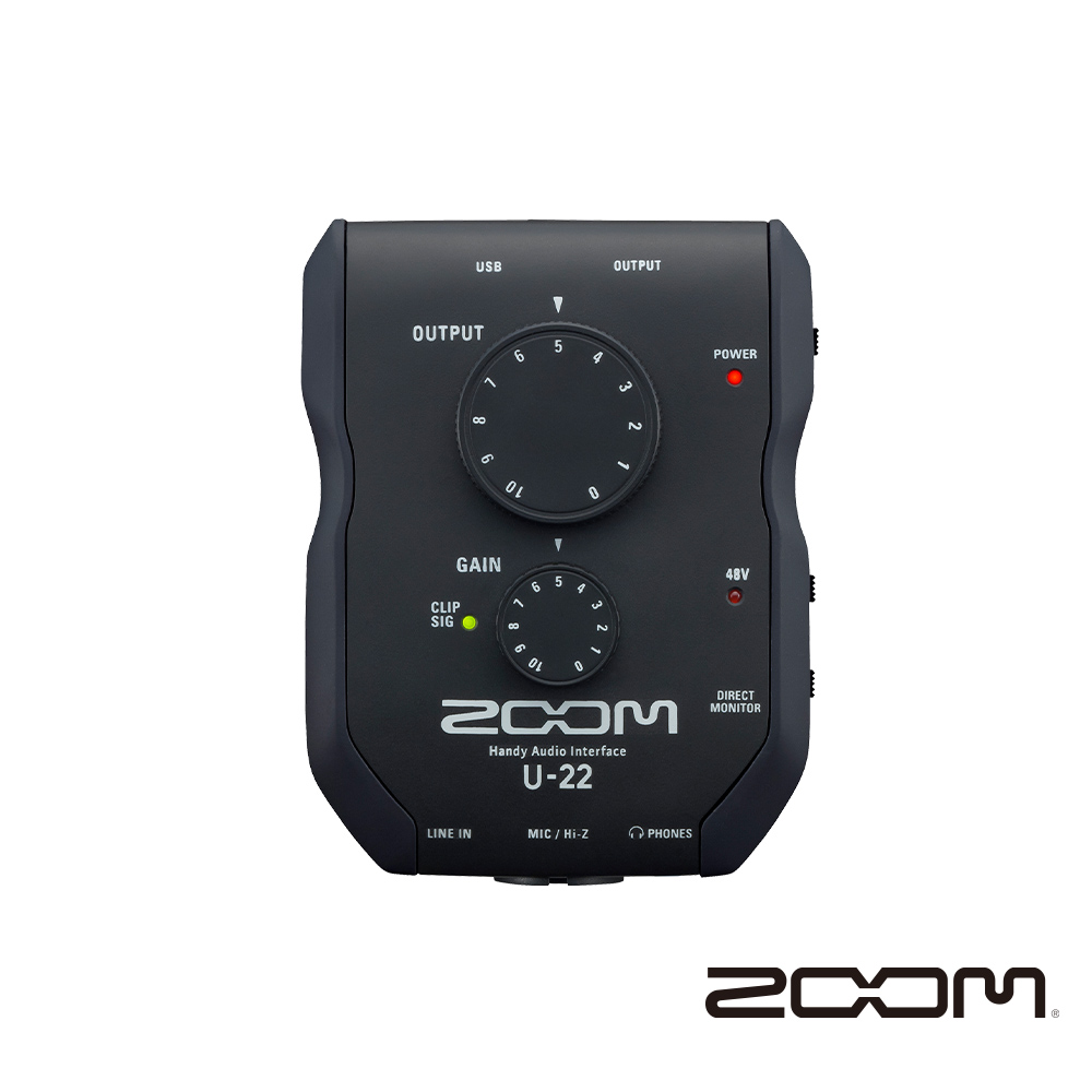 Zoom U-22 可攜式錄音介面 公司貨