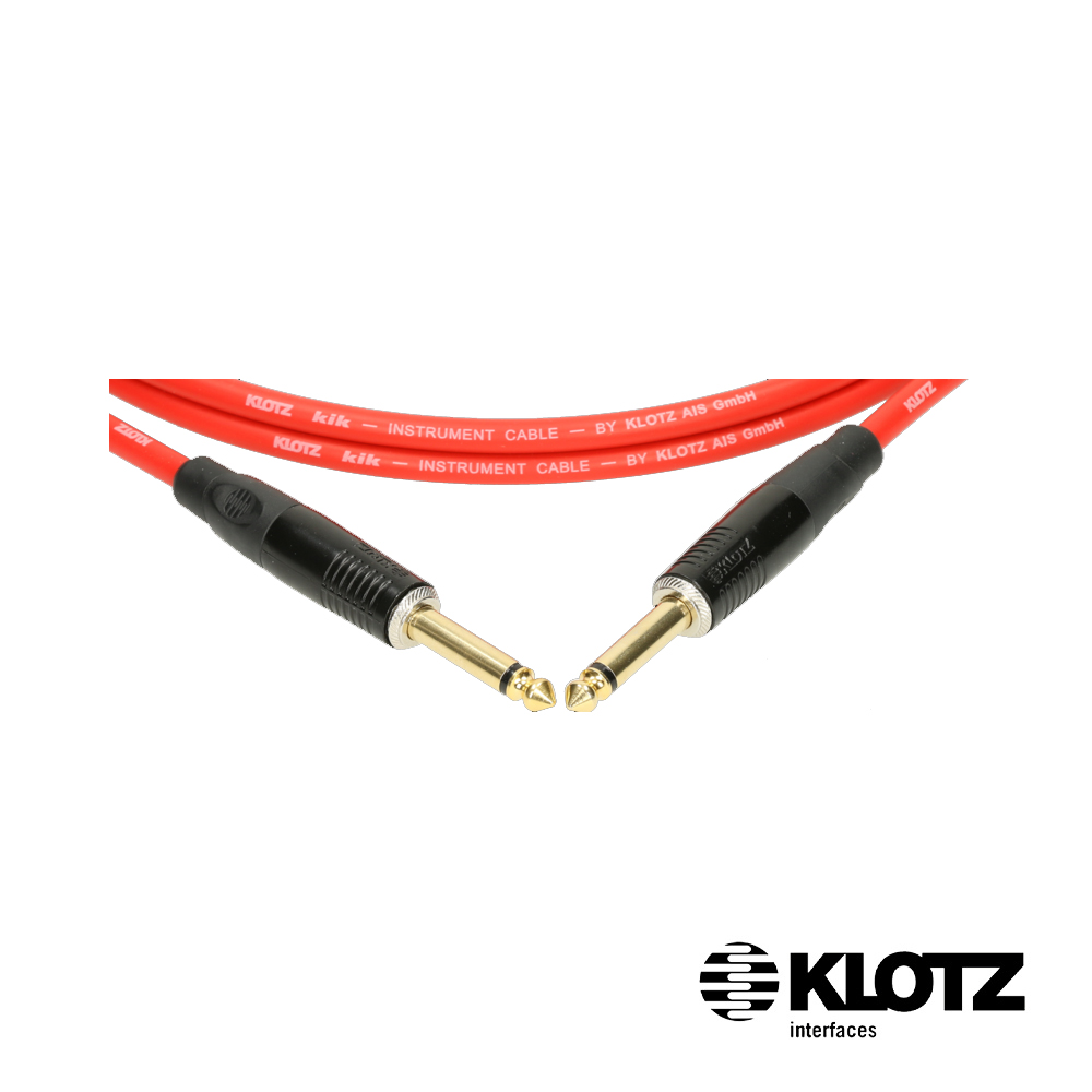 KLOTZ KIK 6.3mm-6.3mm 樂器導線-紅色 3m