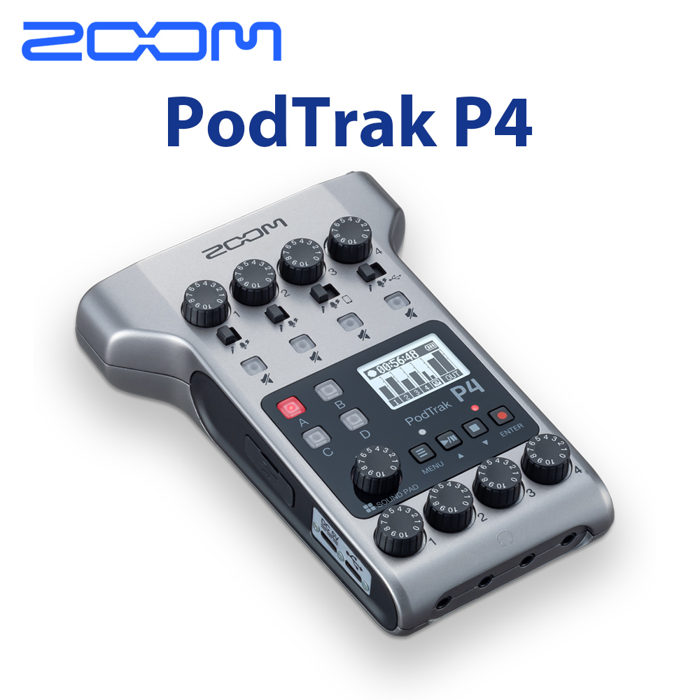 ZOOM PodTrak P4 手持錄音機 錄音介面 公司貨