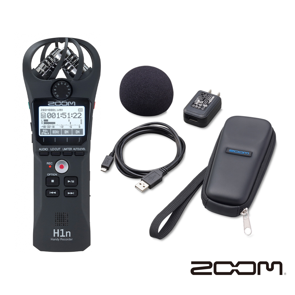 Zoom H1N-VP 手持數位錄音機 套裝組 公司貨