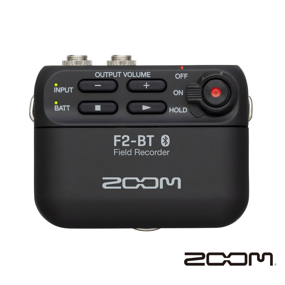 ZOOM F2-BT 微型錄音機 + 領夾麥克風組 黑色 / 藍牙版 公司貨