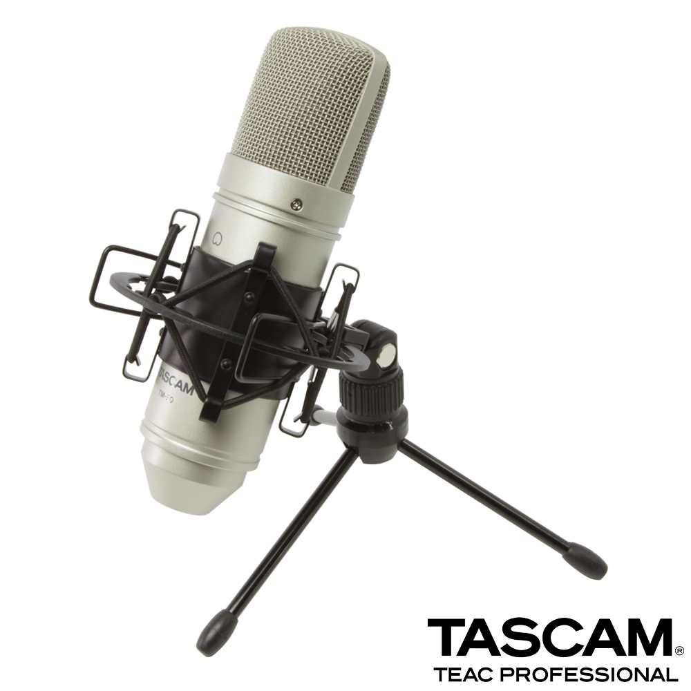 TASCAM 電容式麥克風 TM-80 (銀色) 公司貨