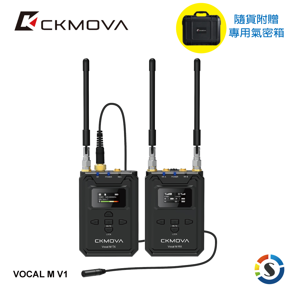 CKMOVA VOCAL M V1 UHF雙通道無線麥克風系統(TX+RX)