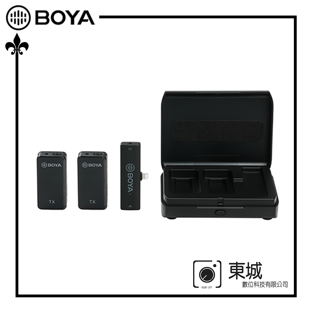 BOYA 博雅 BY-XM6-K4 一對二雙聲道無線迷你麥克風-Lightning 東城代理商公司貨