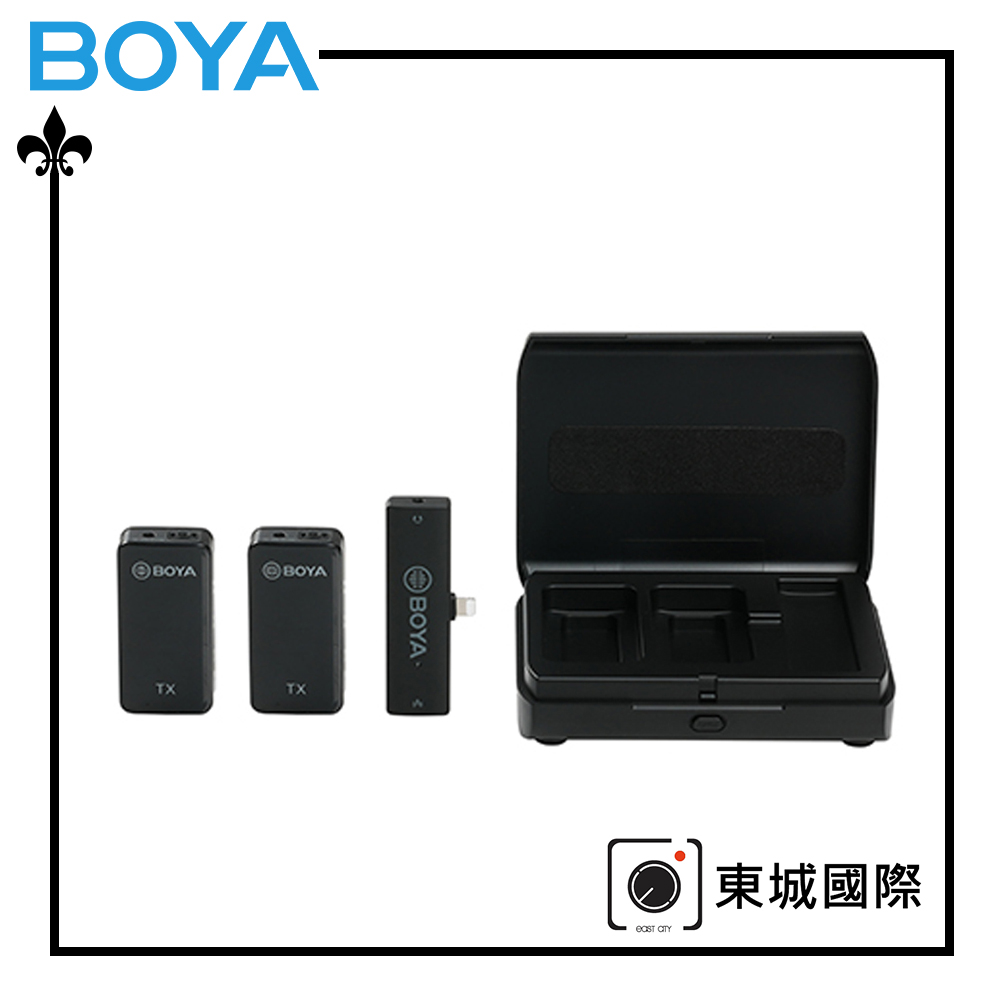 BOYA 博雅 BY-XM6 K4 一對二雙聲道無線迷你麥克風-Lightning 東城代理商公司貨