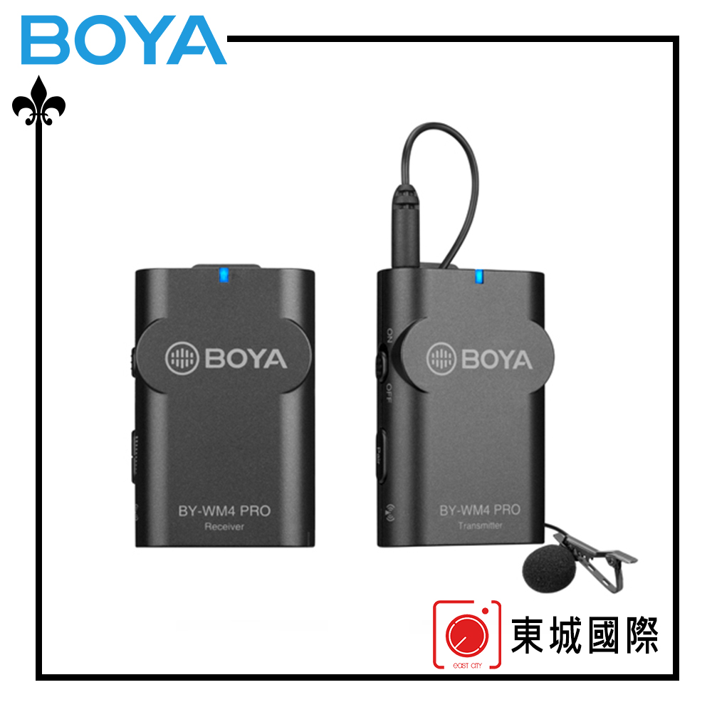 BOYA 博雅 BY-WM4 Pro 一對一數字雙通道無線麥克風 東城代理商公司貨