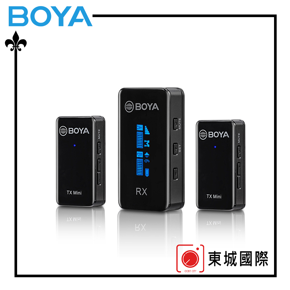 BOYA 博雅 BY-XM6-S2 MINI 一對二雙聲道無線迷你麥克風 東城代理商公司貨
