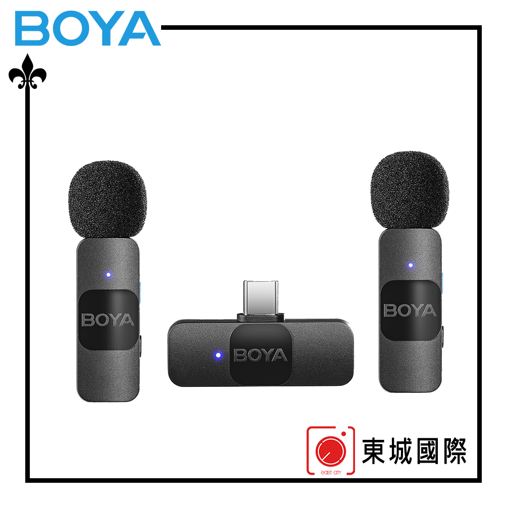 BOYA 博雅 BY-V20 一對二迷你無線麥克風-TypeC 東城代理商公司貨