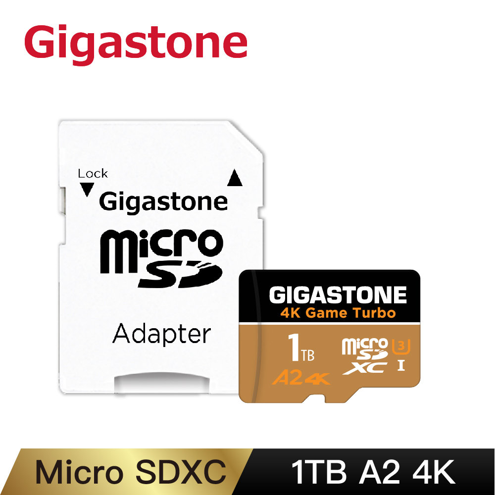 Gigastone micro SDXC 1TB A2 V30 4K Game Turbo 記憶卡(附轉卡)(5年資料救援)