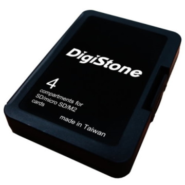 DigiStone 日本普普風系列 嚴選特A級記憶卡收納盒(4片裝) -黑風色1個