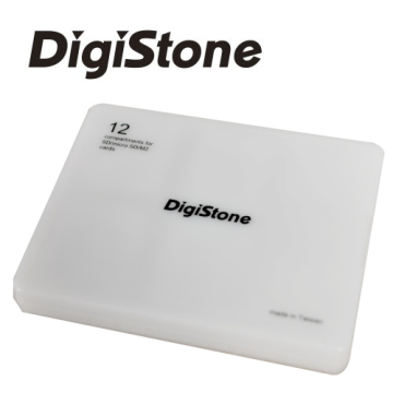 DigiStone 嚴選特A級 多功能記憶卡收納盒(12片裝) 白色 1個