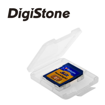 DigiStone SD/SDHC 1片裝記憶卡收納盒/白透明色 (10個)