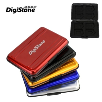 DigiStone 防震型 晶鑽系列 16片裝(8SD+8TF)鋁合金多功能記憶卡收納盒