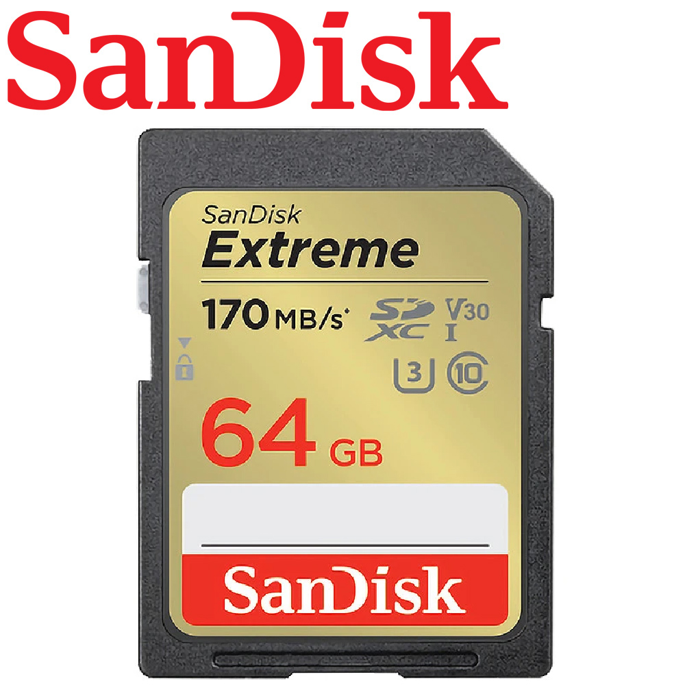SanDisk 64GB U3 Extreme SDXC UHS-I 記憶卡