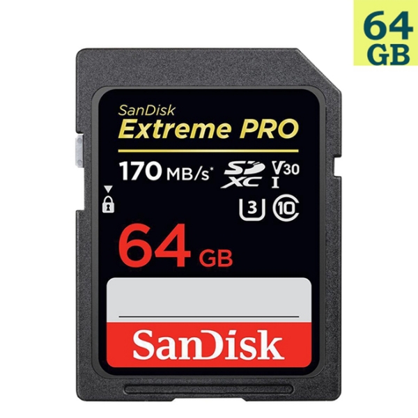 [全新升級版 晟碟 SanDisk Extreme Pro SDXC UHS-I(V30) 64GB 記憶卡 170MB/s 永久有限保固