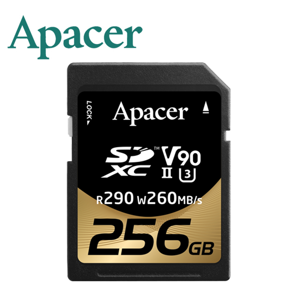 Apacer宇瞻 256GB SDXC U3 V90 記憶卡(290MB/s)