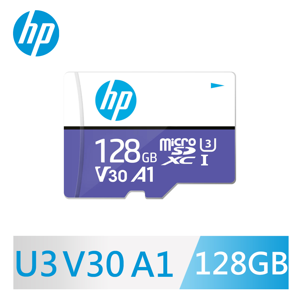 HP U3 A1 V30 MicroSDXC 128GB 高速記憶卡(附轉卡)