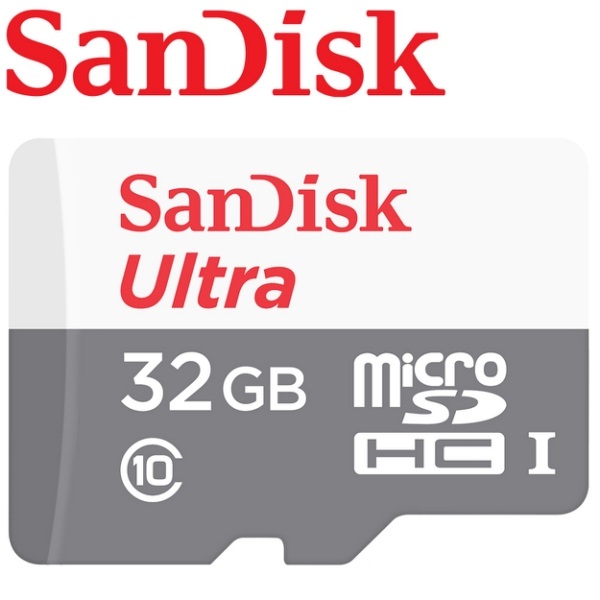 SanDisk 32GB 100MB/s Ultra microSDHC UHS-I 記憶卡(白卡/無轉卡)