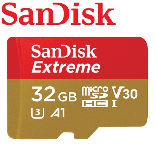 SanDisk 32GB Extreme U3 microSDHC V30 A1 記憶卡