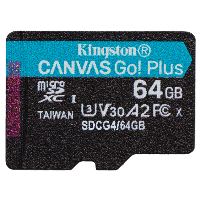 金士頓 Kingston Canvas Go! Plus 200MB/s 64GB MicroSD 記憶卡 (SDCG4/64GB)