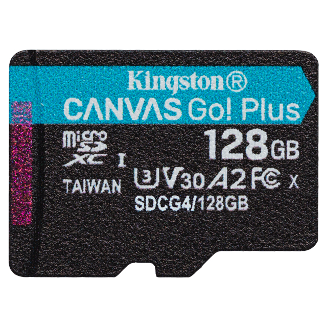 金士頓 Kingston Canvas Go! Plus 200MB/s 128GB MicroSD 記憶卡 (SDCG4/128GB)