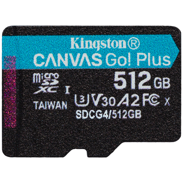 金士頓 Kingston Canvas Go! Plus 200MB/s 512GB MicroSD 記憶卡 (SDCG4/512GB)