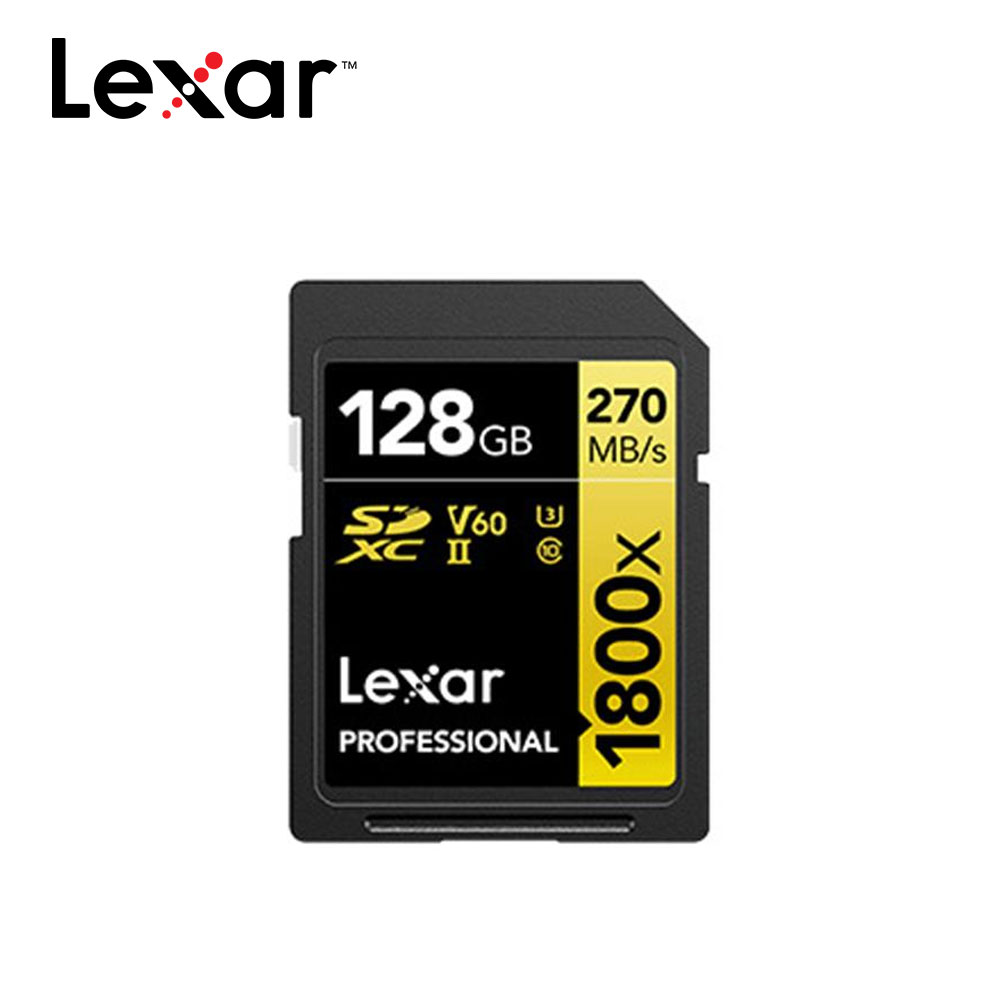 Lexar 雷克沙 Professional 1800x SDXC™ UHS-II 128G記憶卡 GOLD 系列