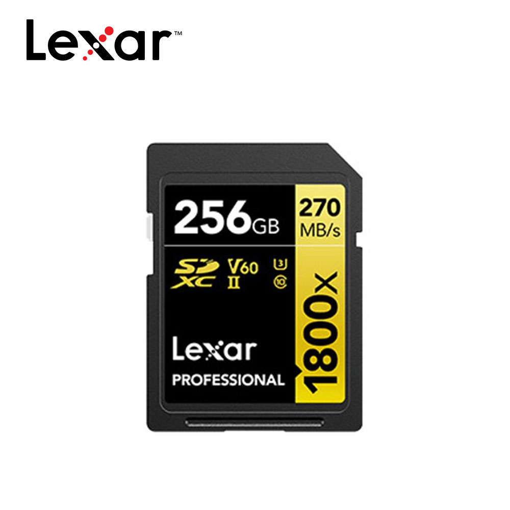 Lexar 雷克沙 Professional 1800x SDXC™ UHS-II 256G記憶卡 GOLD 系列