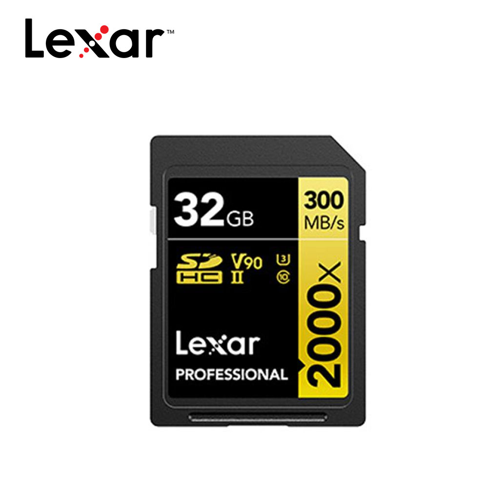 Lexar 雷克沙 Professional 2000x SDHC UHS-II 32G記憶卡 GOLD 系列