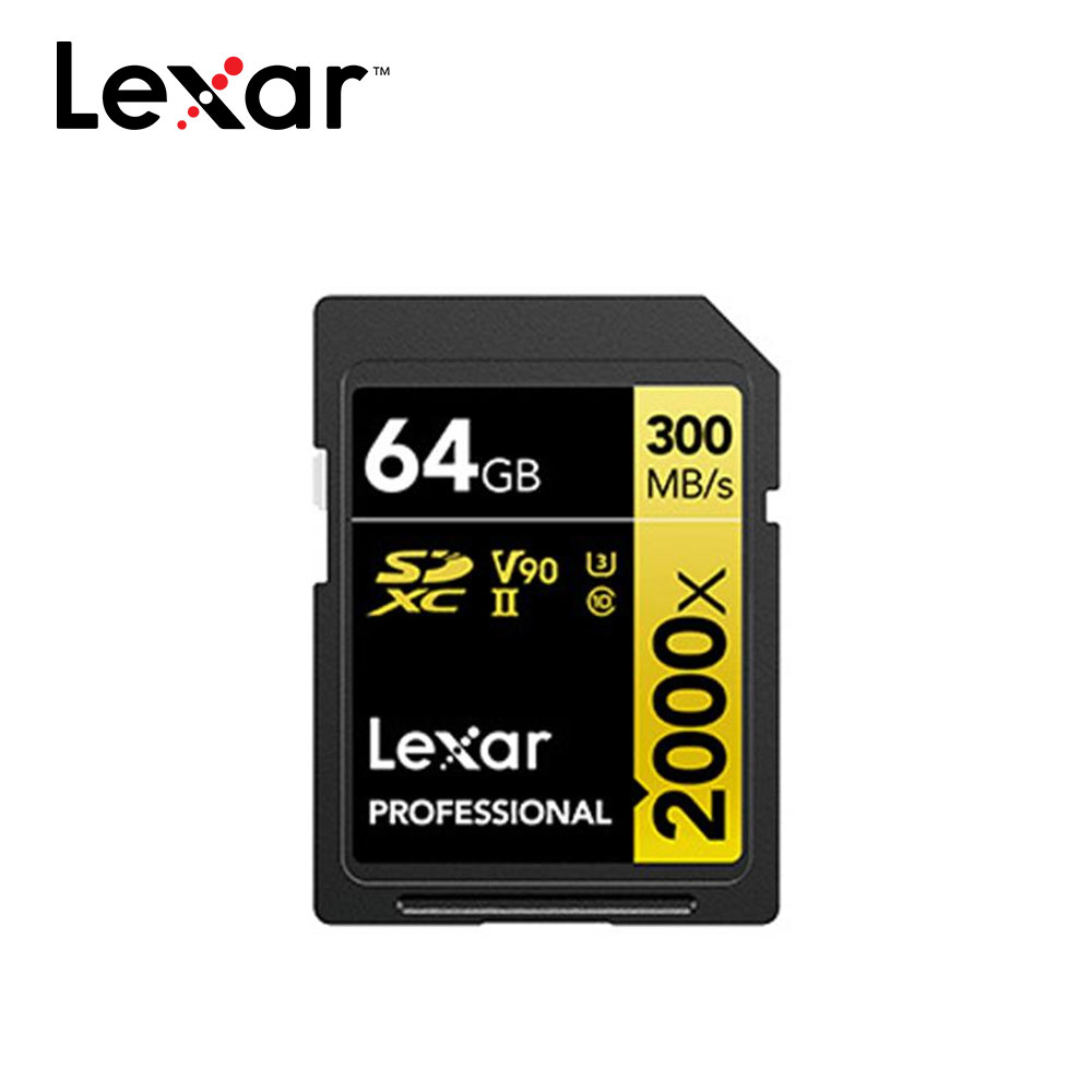 Lexar 雷克沙 Professional 2000x SDXC UHS-II 64G記憶卡 GOLD 系列