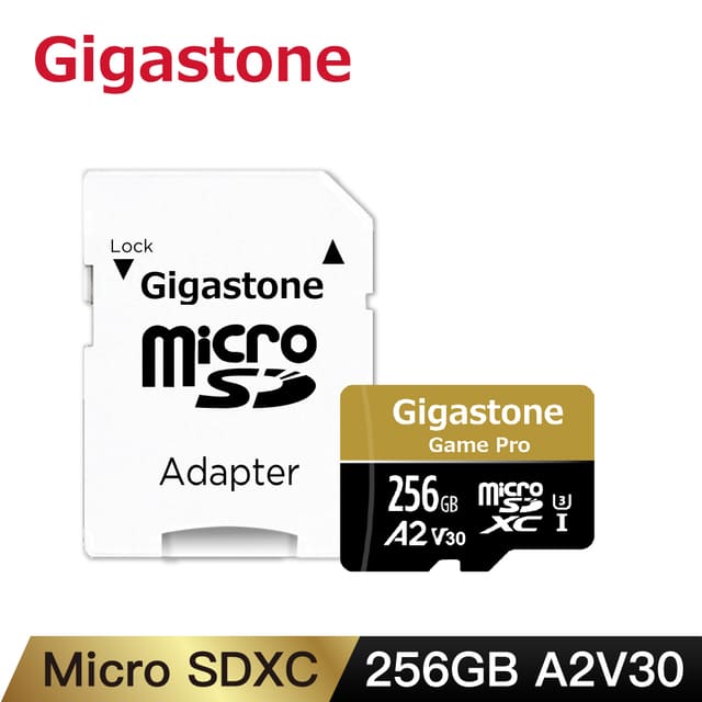 【2入組】Gigastone microSDXC UHS-I U3 A2(V30) 256G記憶卡(附轉卡)