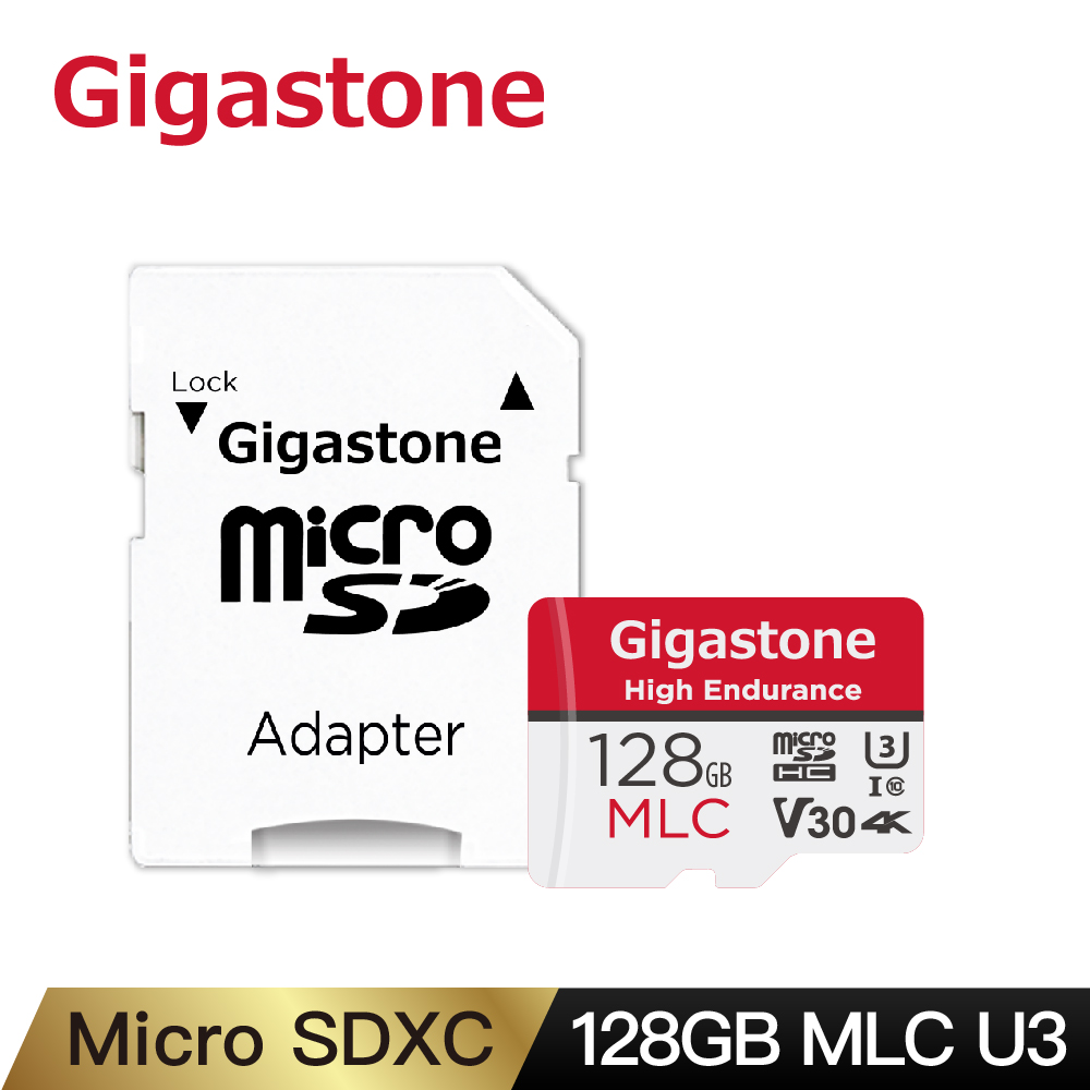 Gigastone microSDXC UHS-I U3 128G MLC記憶卡(附轉卡)