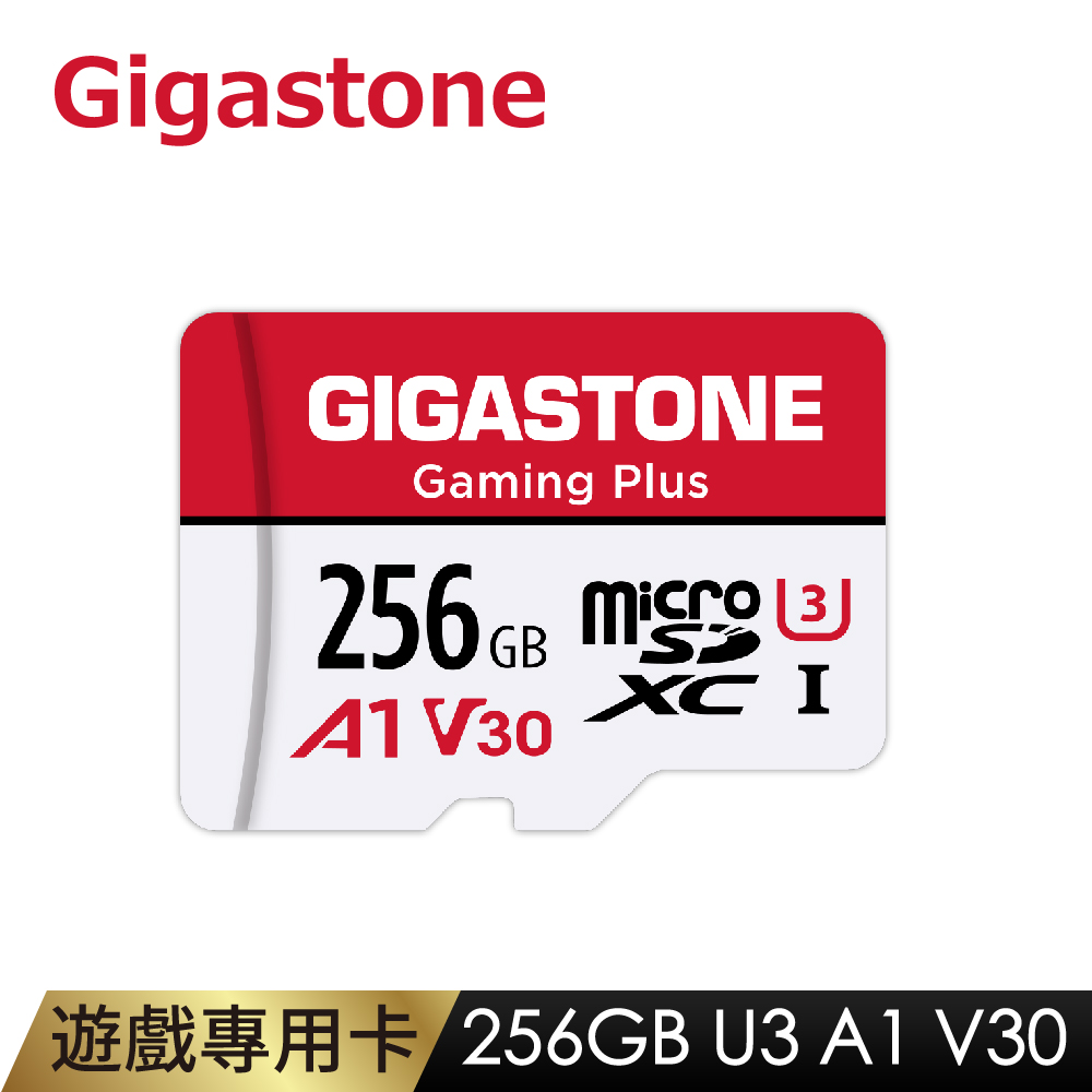 Gigastone 立達 Gaming Plus microSDXC UHS-Ⅰ U3 256GB遊戲專用記憶卡(256G A1 V30)