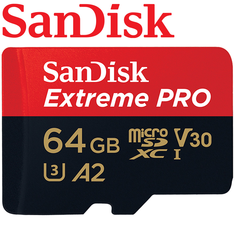 SanDisk 64GB Extreme Pro U3 microSDXC V30 A2 記憶卡
