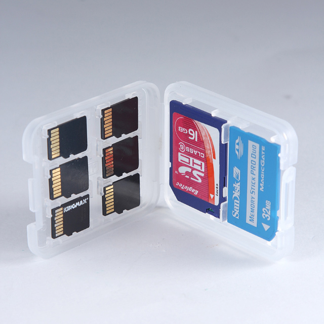 SPACE 8片裝記憶卡收納盒(6TF+1SD+1MS) (兩入組) 【適用Micro SD/TF/SDHC/MS PRO DUO】
