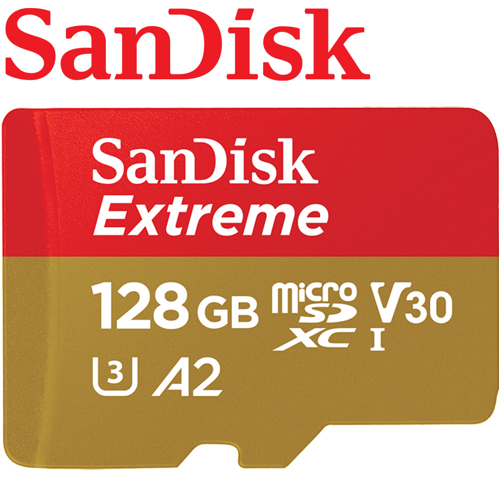 SanDisk 128GB Extreme U3 microSDXC V30 A2 記憶卡