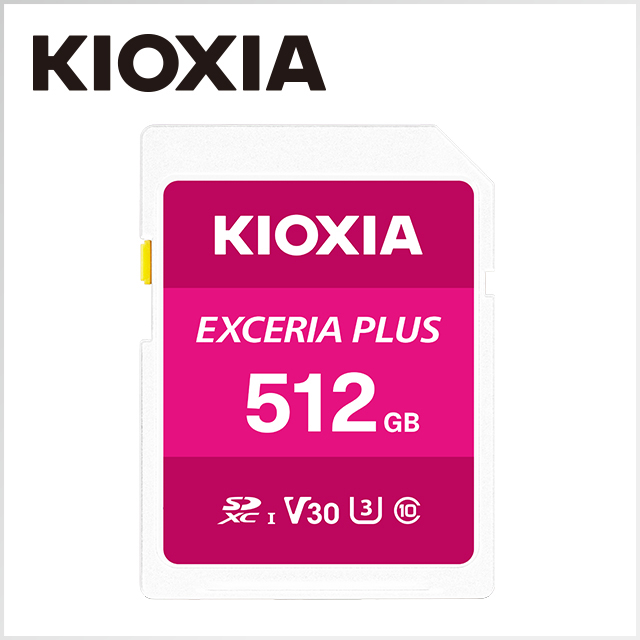KIOXIA EXCERIA PLUS 512GB UHS-I V30 U3 SDXC 記憶卡
