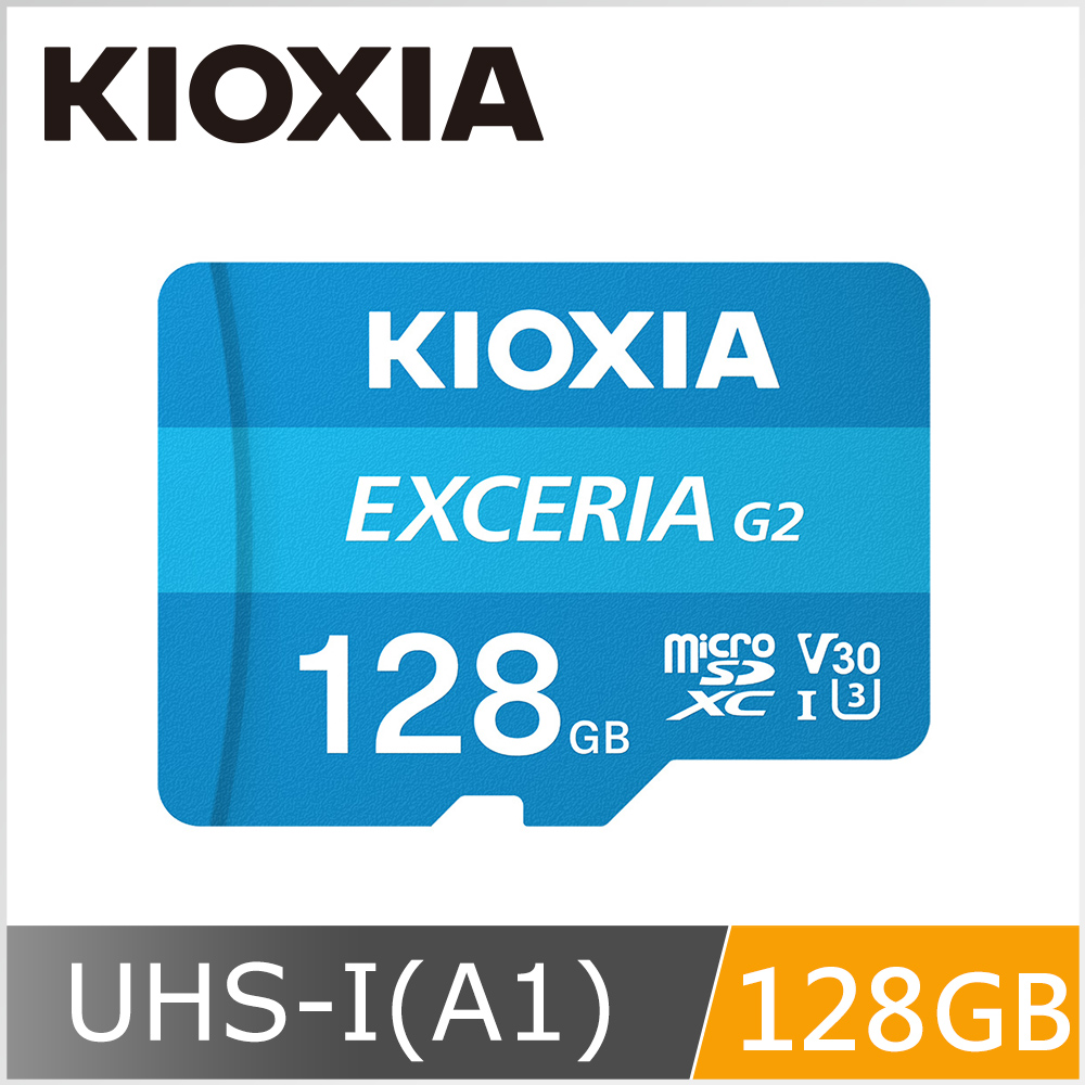 KIOXIA EXCERIA G2 Micro SDHC UHS-I C10 U3 V30 A1 128GB 記憶卡 (附轉卡)