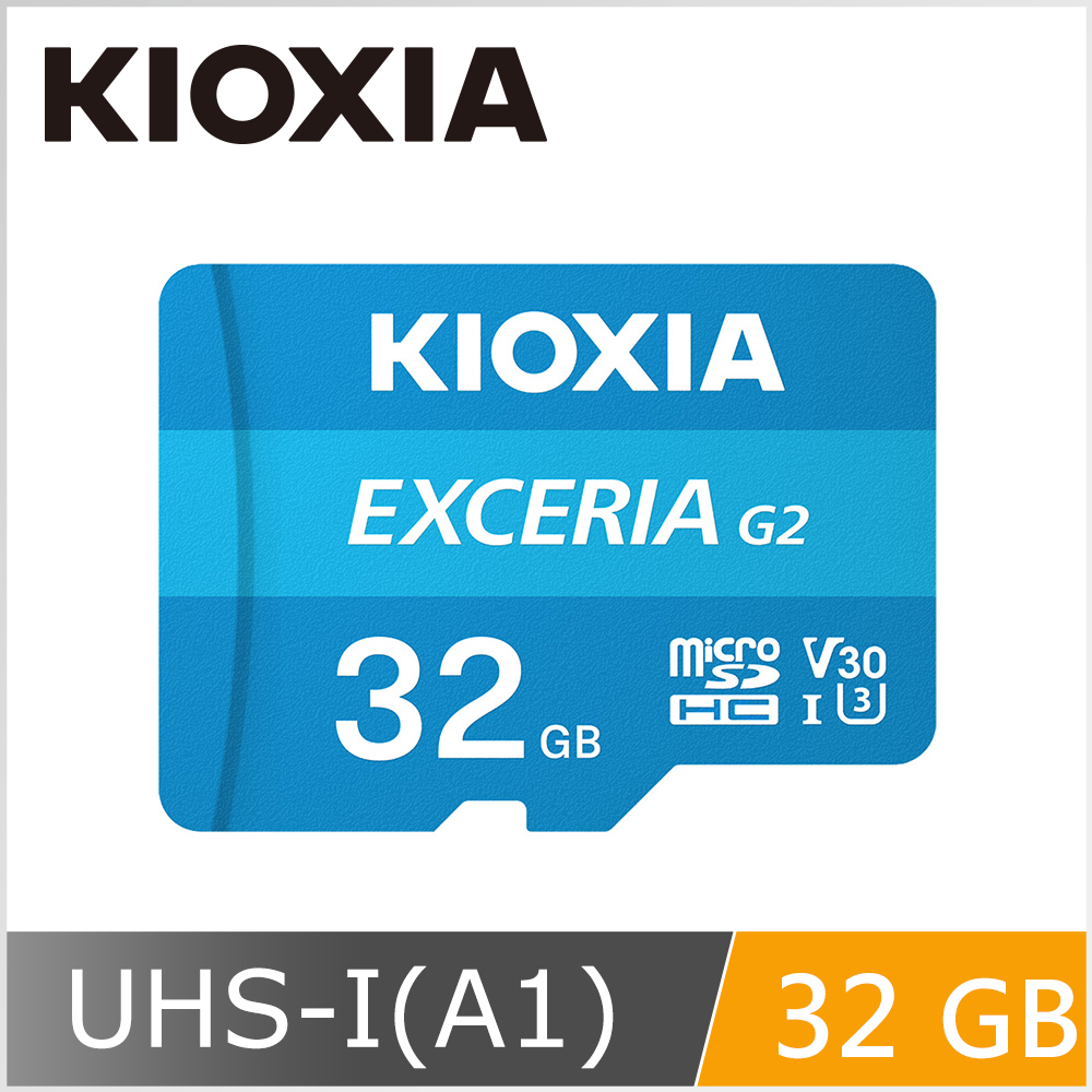 KIOXIA EXCERIA G2 Micro SDHC UHS-I C10 U3 V30 A1 32GB 記憶卡 (附轉卡)