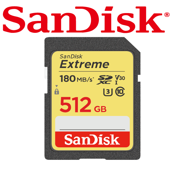 SanDisk Extreme SDXC V30 512GB記憶卡