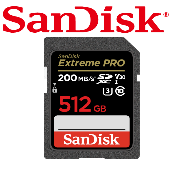 SanDisk Extreme Pro SDXC V30 512GB記憶卡