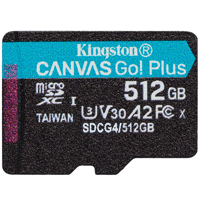 金士頓 KINGSTON 512G 512GB microSD SDCG4/512GB 200MB/s UHS-I U3 V30 A2 記憶卡