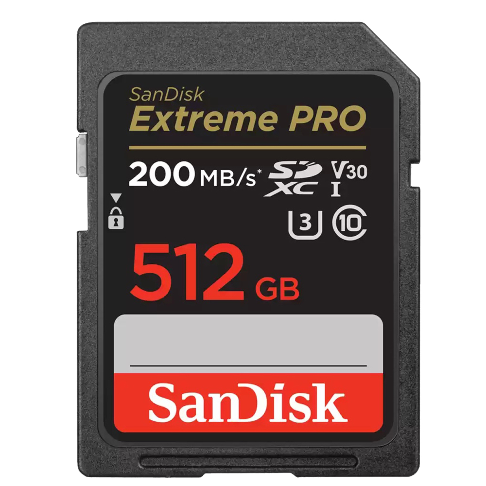SanDisk 512GB SDXC【200MB/s】Extreme Pro UHS-I 4K U3 V30 SDSDXXD-512G 相機記憶卡